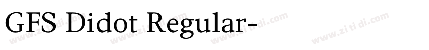 GFS Didot Regular字体转换